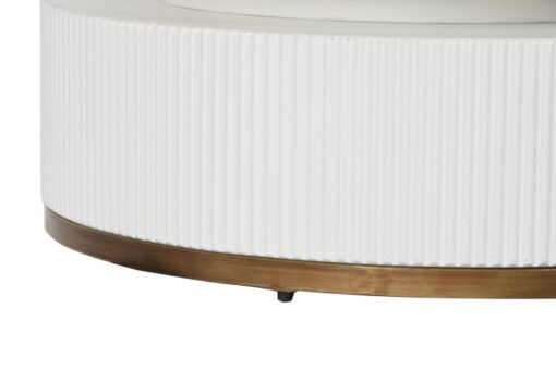 MESA REDONDA COMEDOR ABETO MDF 120X120X80 BLANCO MB-216605 Disponible ref13185 - Imagen 2