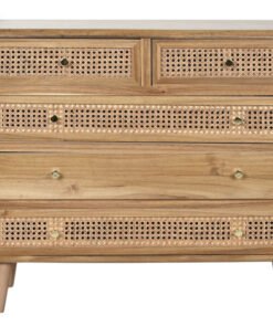 COMODA MDF ACACIA 80X34X75 17,60 MARRON MB-216777 Disponible REF13046