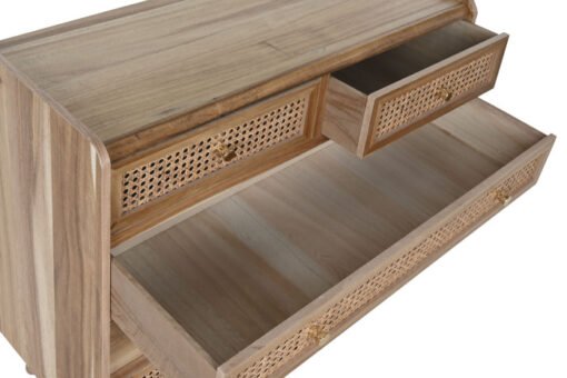 COMODA MDF ACACIA 80X34X75 17,60 MARRON MB-216777 Disponible REF13046 - Imagen 3