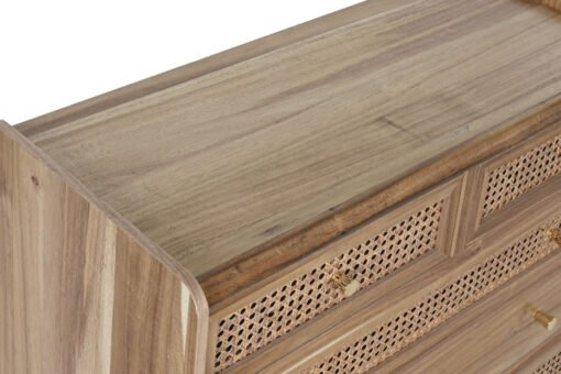 COMODA MDF ACACIA 80X34X75 17,60 MARRON MB-216777 Disponible REF13046 - Imagen 2