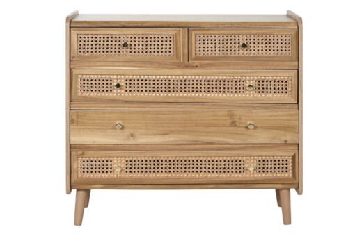 COMODA MDF ACACIA 80X34X75 17,60 MARRON MB-216777 Disponible REF13046