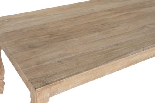 MESA COMEDOR TECA 195X97X77 TORNEADA DECAPE BLANCO MB-217085 Disponible ref13184 - Imagen 4