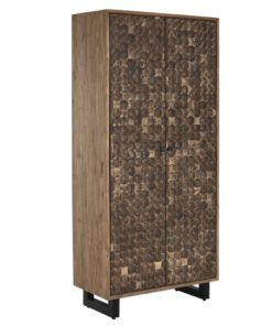 ARMARIO TECA RECICLADA COCO 85X40X185 2 PUERT MB-217245 Disponible Ref 13232