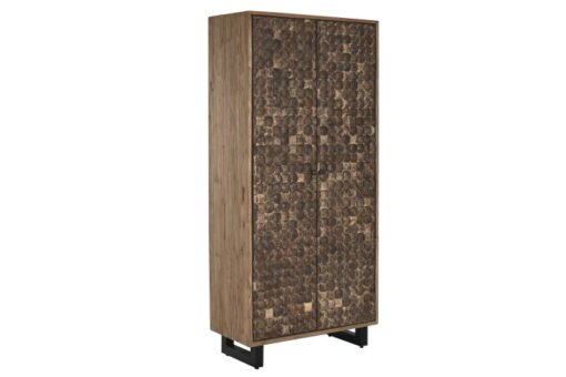 ARMARIO TECA RECICLADA COCO 85X40X185 2 PUERT MB-217245 Disponible Ref 13232