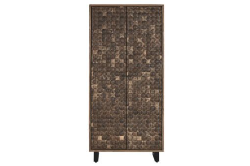 ARMARIO TECA RECICLADA COCO 85X40X185 2 PUERT MB-217245 Disponible Ref 13232 - Imagen 2