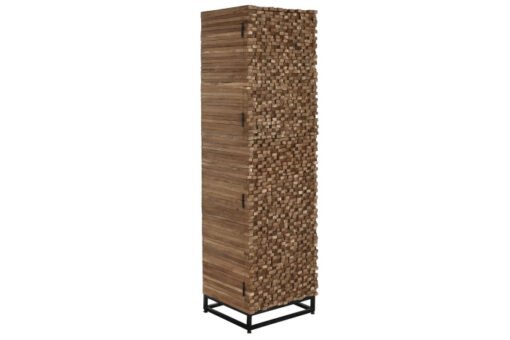 ARMARIO TECA RECICLADA 50X45X180 2 PUERT 1 CAJ MB-217248 Disponible Ref 13231