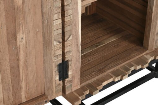 ARMARIO TECA RECICLADA 50X45X180 2 PUERT 1 CAJ MB-217248 Disponible Ref 13231 - Imagen 4