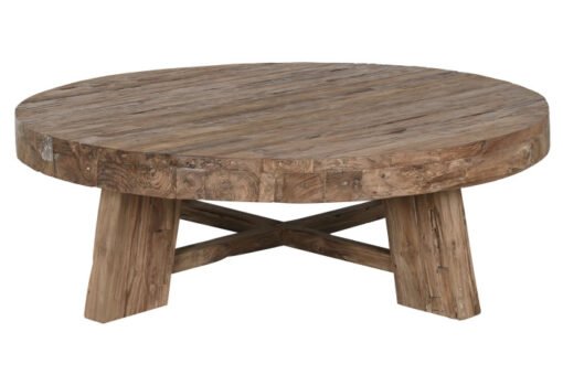 MESA CENTRO TECA RECICLADA 140X140X45 REDONDA MB-217252 Disponible ref13147 - Imagen 7