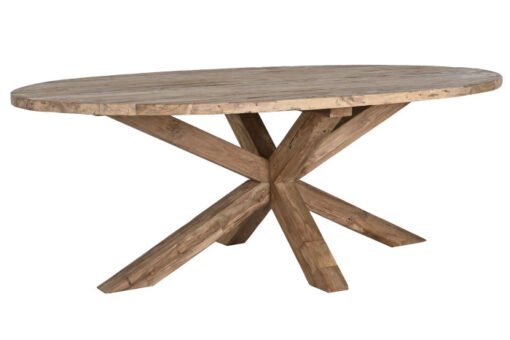 MESA COMEDOR TECA RECICLADA 220X120X78 OVALADA MB-217253 Disponible ref13183 - Imagen 5