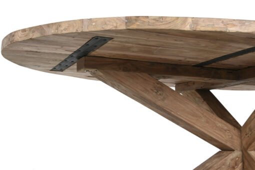 MESA COMEDOR TECA RECICLADA 220X120X78 OVALADA MB-217253 Disponible ref13183 - Imagen 2