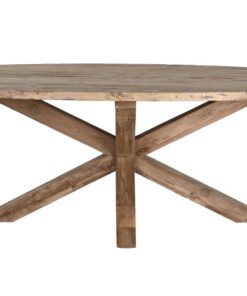 MESA COMEDOR TECA RECICLADA 220X120X78 OVALADA MB-217253 Disponible ref13183