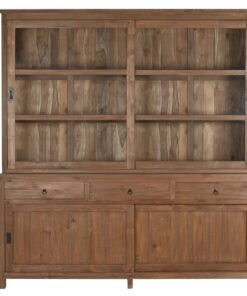 VITRINA TECA RECICLADA 200X50X220 DOS CUERPOS MB-217296 Disponible ref13230