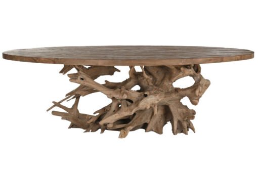 MESA COMEDOR TECA 240X120X78 153,35 BASE RAIZ TECA MB-217299 Disponible ref13180 - Imagen 6