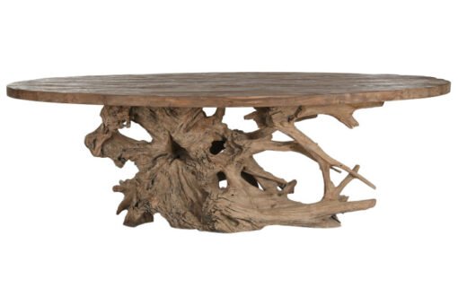 MESA COMEDOR TECA 240X120X78 153,35 BASE RAIZ TECA MB-217299 Disponible ref13180