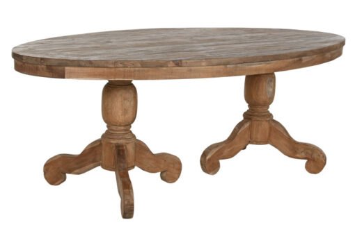 MESA COMEDOR TECA 220X110X78 DOBLE SOPORTE NATURAL MB-217300 Disponible ref1989,95