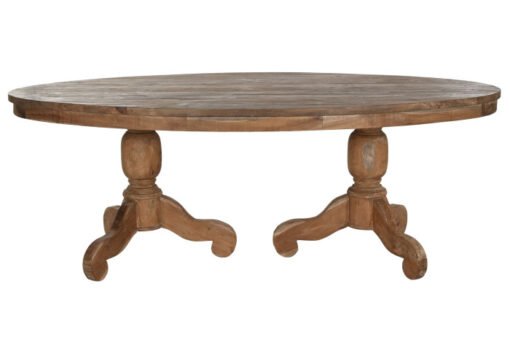 MESA COMEDOR TECA 220X110X78 DOBLE SOPORTE NATURAL MB-217300 Disponible ref1989,95 - Imagen 3