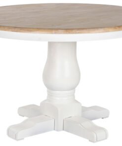 MESA REDONDA COMEDOR OLMO 120X120X76 BLANCO MB-217364 Disponible ref13177