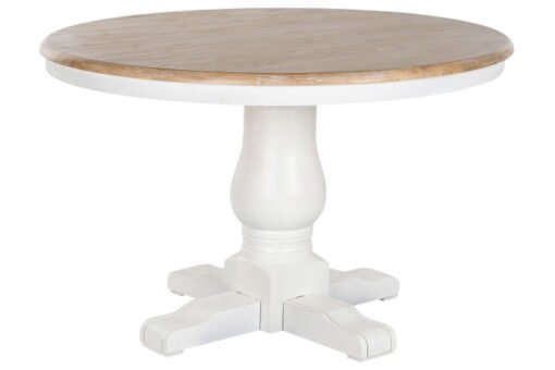MESA REDONDA COMEDOR OLMO 120X120X76 BLANCO MB-217364 Disponible ref13177