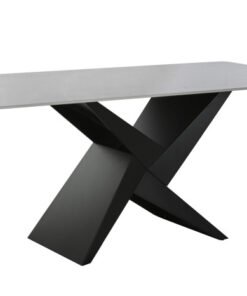 MESA COMEDOR METAL CERAMICA 180X90X75 NEGRO MB-217608 Disponible ref13175