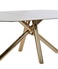MESA OVALADA COMEDOR METAL CERAMICA 180X90X75 MB-217610 Disponible ref13173