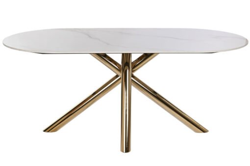 MESA OVALADA COMEDOR METAL CERAMICA 180X90X75 MB-217610 Disponible ref13173 - Imagen 6