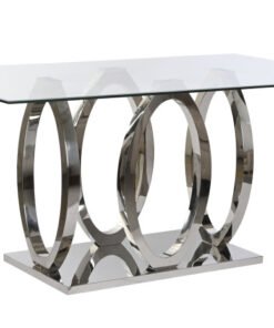 MESA COMEDOR ACERO CRISTAL TEMPLADO 160X90X76 MB-217611 Disponible ref13172