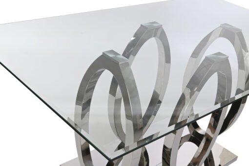 MESA COMEDOR ACERO CRISTAL TEMPLADO 160X90X76 MB-217611 Disponible ref13172 - Imagen 2