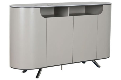 BUFFET MARMOL ACERO 150X40X86 BEIGE MB-217634 REF13028 - Imagen 5