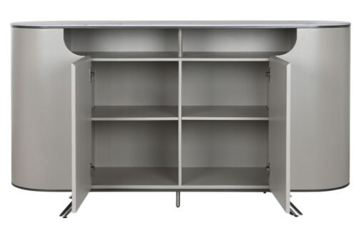 BUFFET MARMOL ACERO 150X40X86 BEIGE MB-217634 REF13028 - Imagen 3