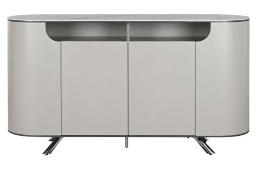 BUFFET MARMOL ACERO 150X40X86 BEIGE MB-217634 REF13028