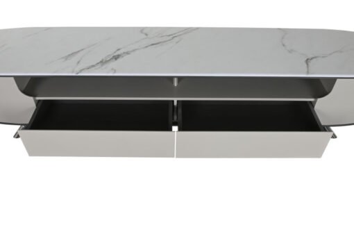 MUEBLE TV MARMOL ACERO 220X42X41,5 BEIGE MB-217635 Disponible REF13027 - Imagen 3