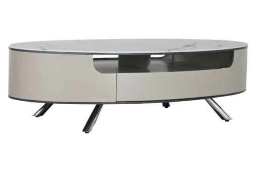 MESA CENTRO MARMOL ACERO 140X75X40 31,00 BEIGE MB-217636 Disponible ref13144