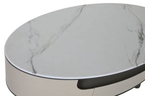 MESA CENTRO MARMOL ACERO 140X75X40 31,00 BEIGE MB-217636 Disponible ref13144 - Imagen 3
