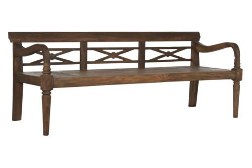 BANCO TECA MACIZA 190X70X75 55,00 TALLADO MB-217920 Disponible ref13288