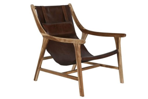 BUTACA TECA PIEL 68X86X86 CON REPOSACABEZAS MB-217921 Disponible ref13333