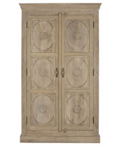 ARMARIO MANGO 125X43X214 TALLADO NATURAL MB-217958 Disponible ref13227