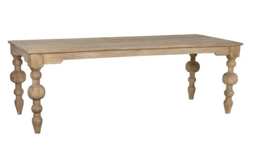 MESA COMEDOR MANGO 220X90X78 PATAS TORNEADAS MB-217971 Disponible ref13171