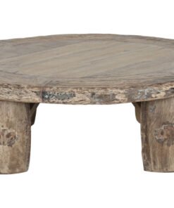 MESA CENTRO TECA 125X125X40 PIEZA UNICA NATURAL MB-217974 Disponible ref13168