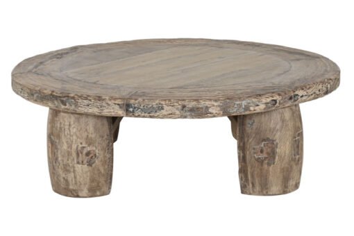 MESA CENTRO TECA 125X125X40 PIEZA UNICA NATURAL MB-217974 Disponible ref13168