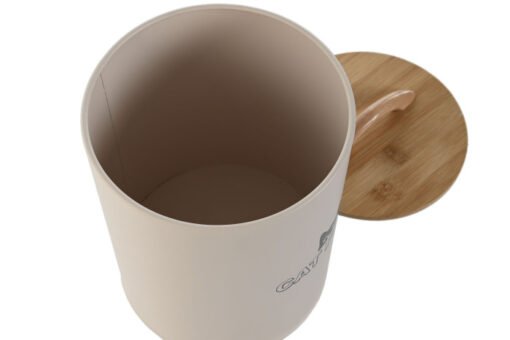 BOTE METAL BAMBU 14X14X20 2,5L COMIDA BEIGE Ref 2013 - Imagen 2