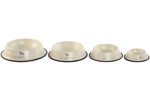 BOL SET 4 METAL GOMA 29X29X6,5 1,5L COMEDERO BEIGE PC-217591 Ref 2012 - Imagen 2