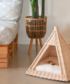 CAMA MASCOTA RATAN 45X45X45 NATURAL RM-205447 Disponible Ref 2027