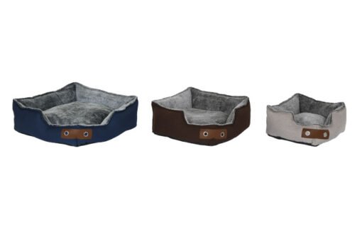 CAMA MASCOTA SET 3 POLIESTER 60X60X20 AZUL MARINO RM-205862 Ref 2019