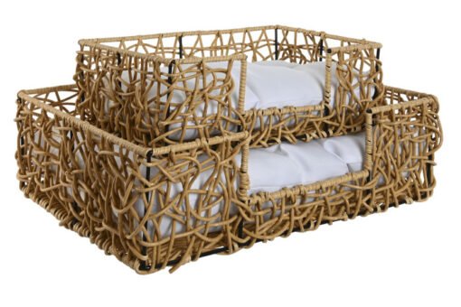 CAMA MASCOTA SET 2 RATAN SINTETICO 50X35X14 CON CO RM-213253 Disponible Ref 2016 - Imagen 2
