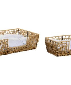 CAMA MASCOTA SET 2 RATAN SINTETICO 50X35X14 CON CO RM-213253 Disponible Ref 2016