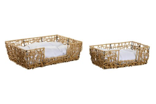 CAMA MASCOTA SET 2 RATAN SINTETICO 50X35X14 CON CO RM-213253 Disponible Ref 2016