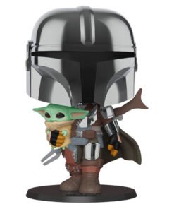 Figura POP Star Wars Mandalorian with Yoda Child 25cm Figura vinilo Funko POP de 25cm en caja regalo con ventana. ref0319