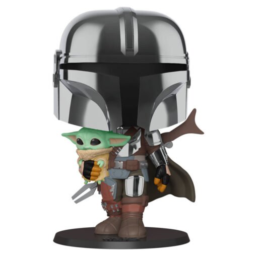 Figura POP Star Wars Mandalorian with Yoda Child 25cm Figura vinilo Funko POP de 25cm en caja regalo con ventana. ref0319