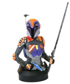 Busto Sabine Wren Star Wars Rebels 15cm Tamaño: 15cm. Escala 1/7. Resina. Pintado y numerado a mano. Edición limitada a 3000 unidades. Incluye certificado. Diseñado y esculpido por Gentle Giant Studios ref0328