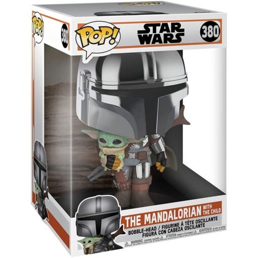 Figura POP Star Wars Mandalorian with Yoda Child 25cm Figura vinilo Funko POP de 25cm en caja regalo con ventana. ref0319 - Imagen 2